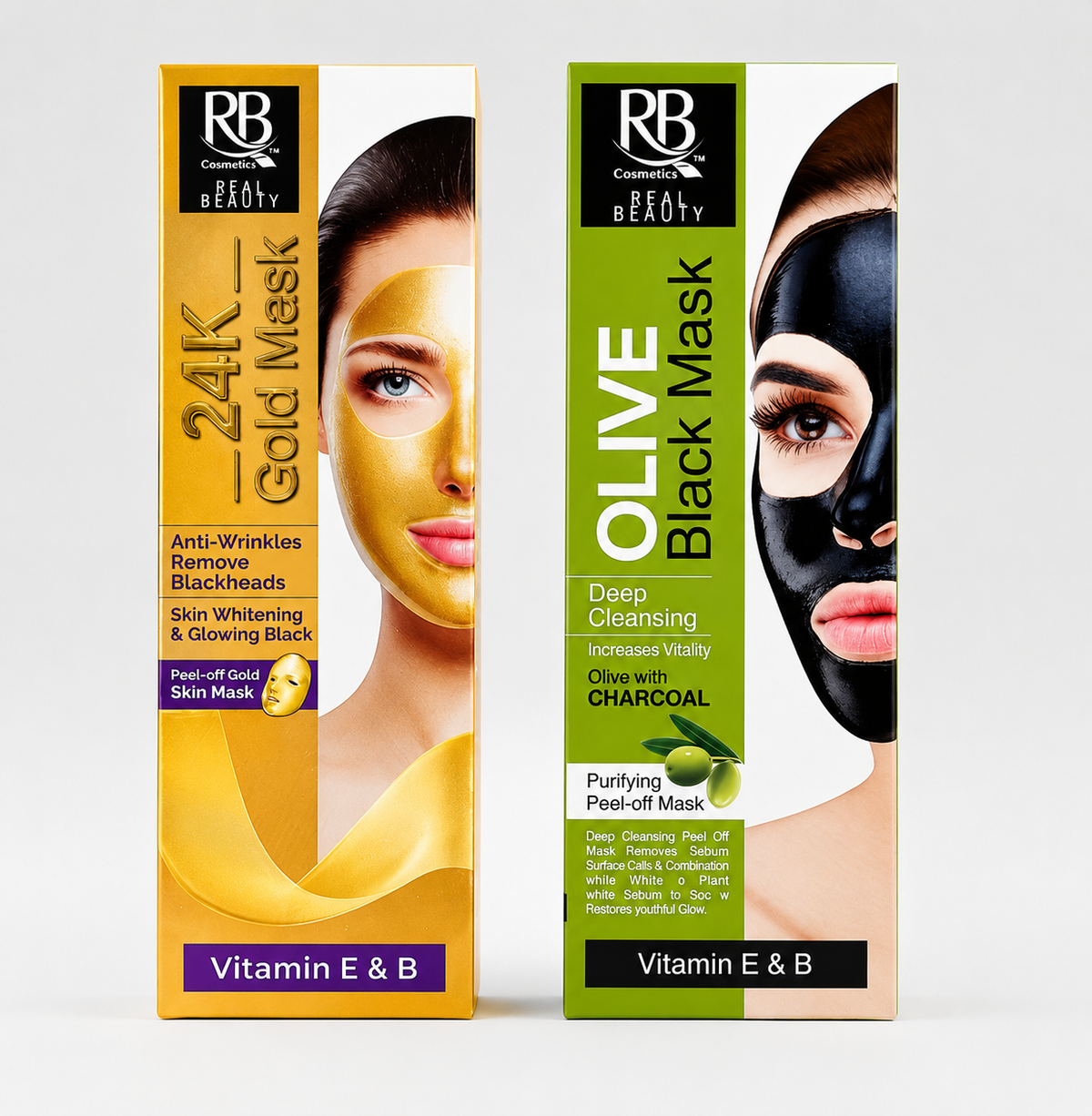 RB 24K Gold & Olive Face Mask Set